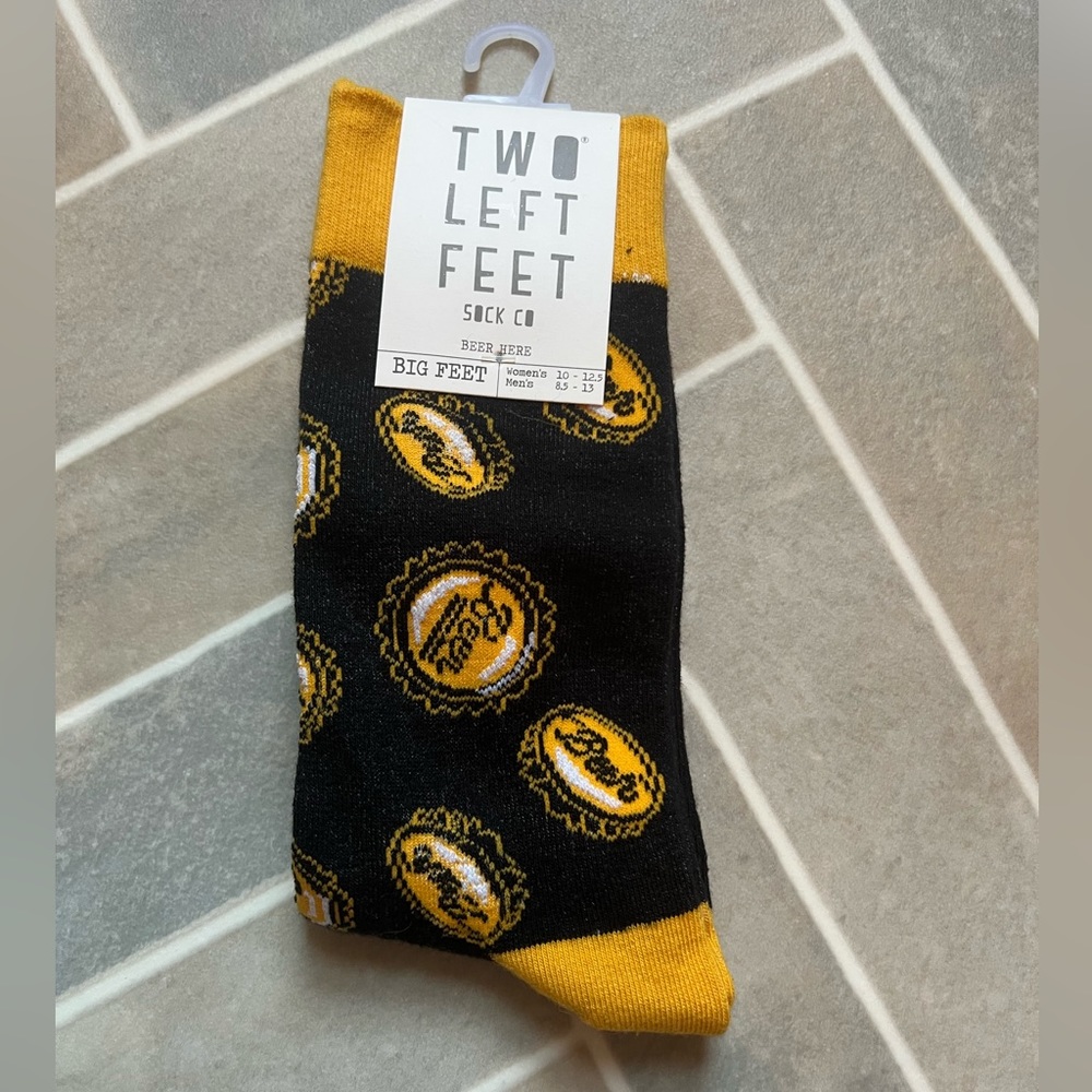 3/$15 *NWT* Two Left Feet Beer Bottle Top Socks